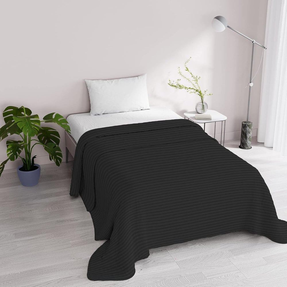 Summer quilt Satin Stripes, polyester, cream, 260X250 Cm Quilts and quilts Naty Shop Black 170X250 Cm