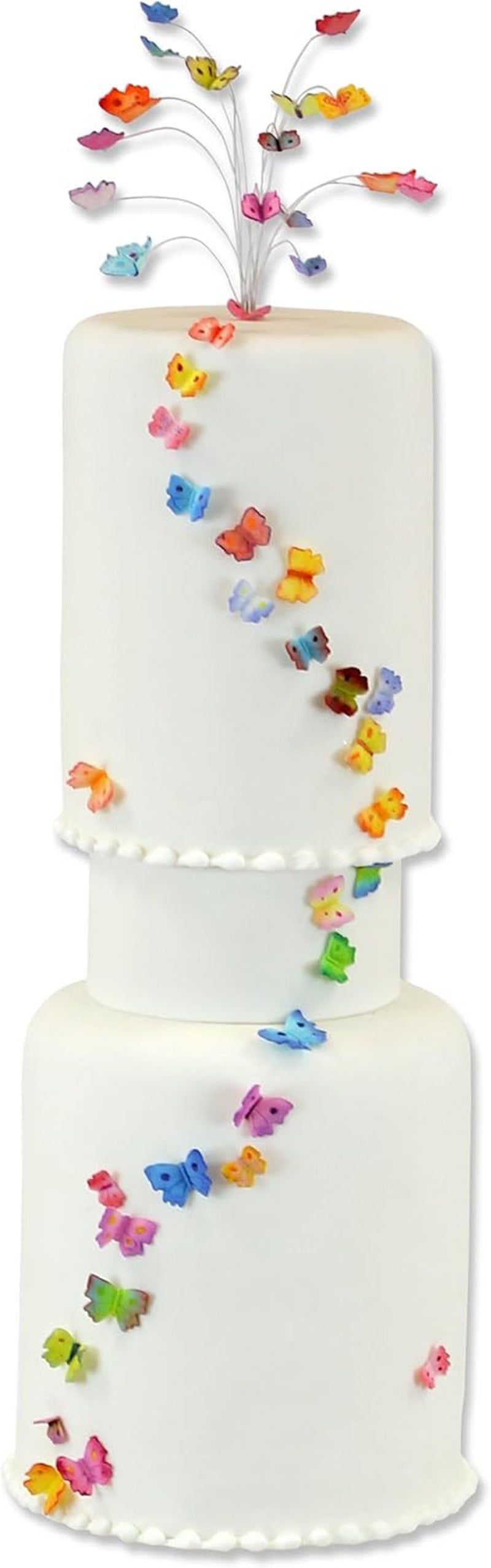 Set mini piston fluture, alb, 3 piese, 4,5 x 2,7 x 2,7 cm