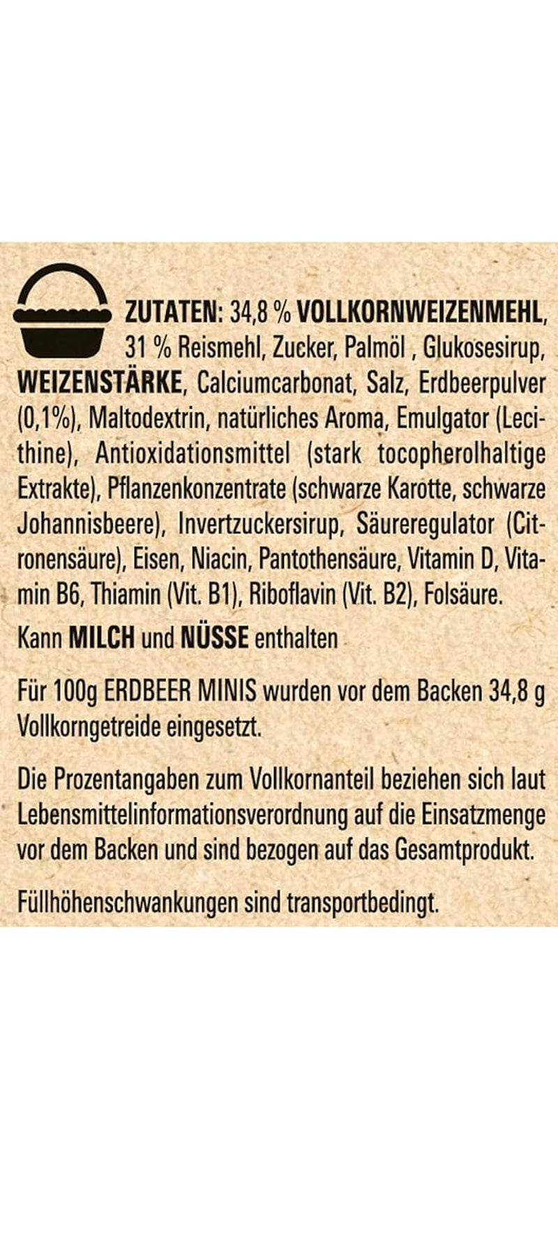 Nestlé Strawberry Minis, Strawberry Flavored Whole Cereal, Pack of 7 (7x375g)