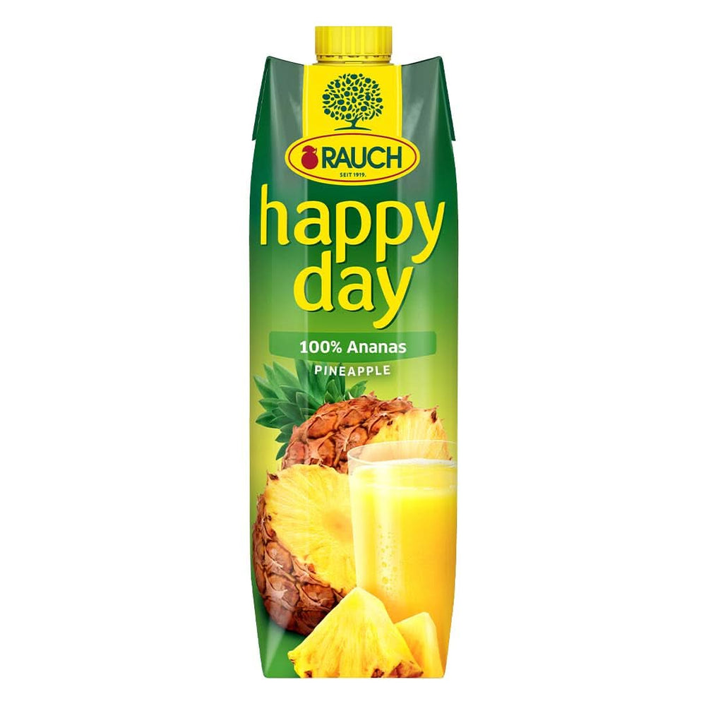 Rauch Happy Day Pineapple | Explosion of tropical flavors | Made from 100% concentrated pineapple juice | 6 x 1 liter, Tetra Prisma Alcohol-free drinks Naty Shop