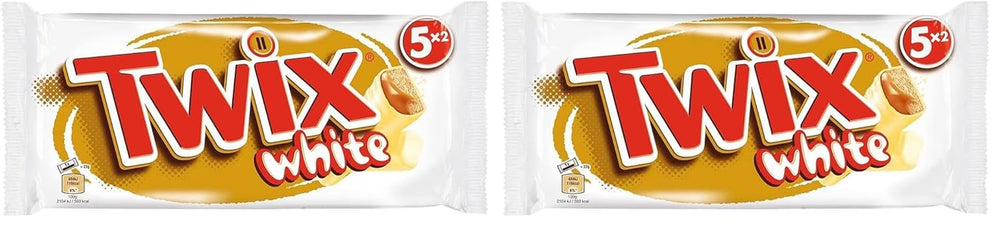 Twix white chocolate bars; caramel, biscuits, white chocolate; multiple pack of chocolates; 5 bars (5 x 46 g)