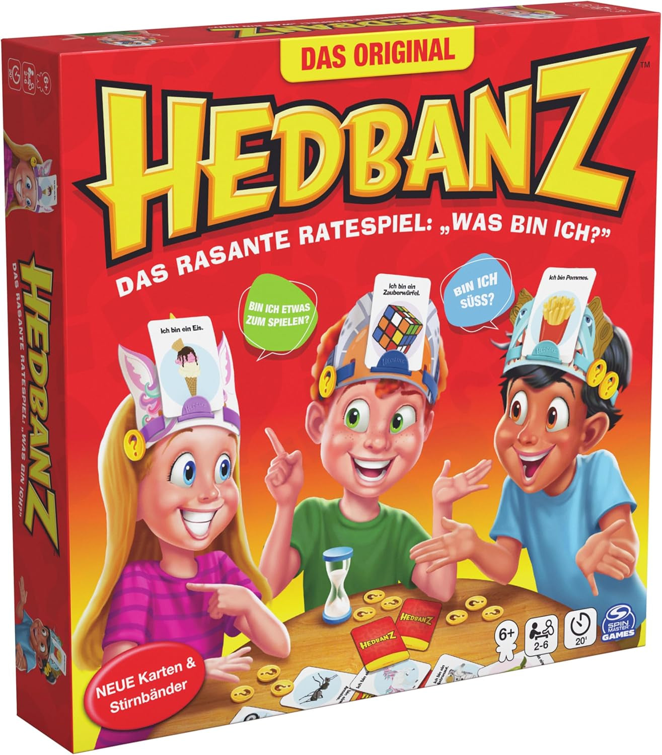 Spin Master Games - Hedbanz, jocul de ghicit rapid pentru întreaga familie, ediție nouă (2025) cu componente de joc excelente, pentru 2-6 jucători cu vârsta de 6 ani și peste