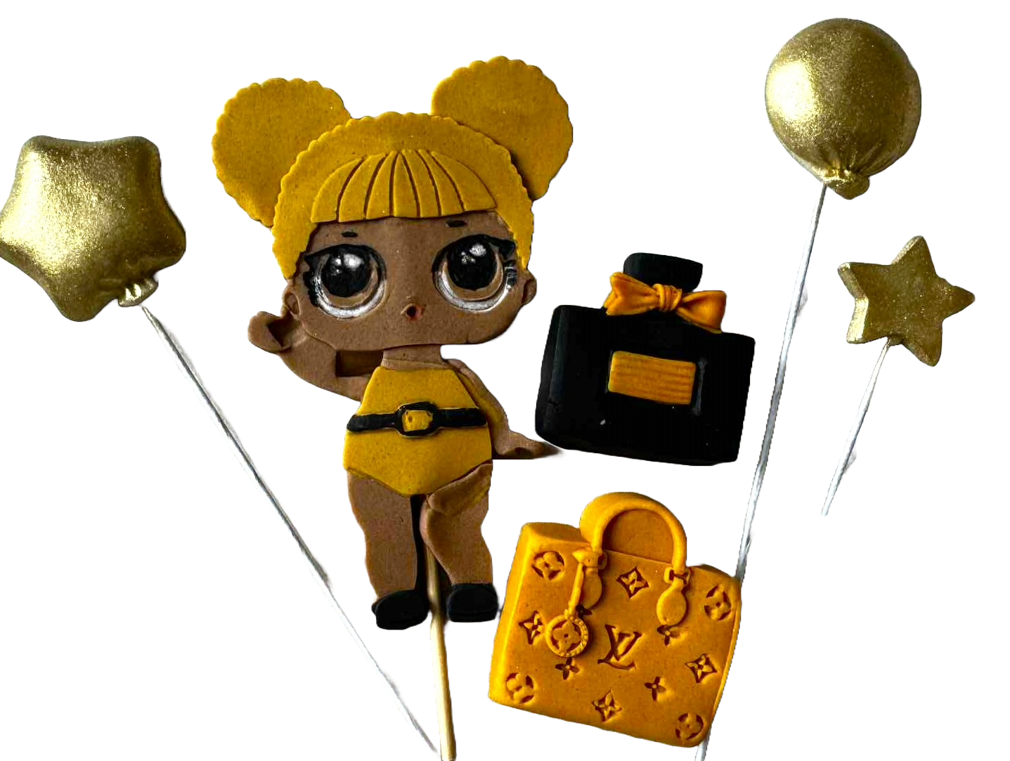 Set decoratiuni comestibile, Papusa LOL Decoratiuni din Pasta de Zahar Nati Shop