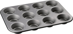 Zenker 12Er Muffinform Energy, Premium-Backform, Für Köstliche Kuchen, Verkürzt Die Backzeit Um Bis Zu 20% (Farbe: Silber/Anthrazit), Menge: 1 Stück, Hellgrau Und Dunkelgrau Molds and trays for baking Naty Shop