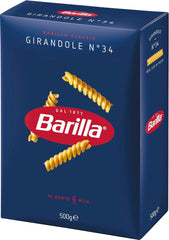 Pasta Barilla Classic Girandole no. 34, made from high quality durum wheat, always al dente (1 x 500g)