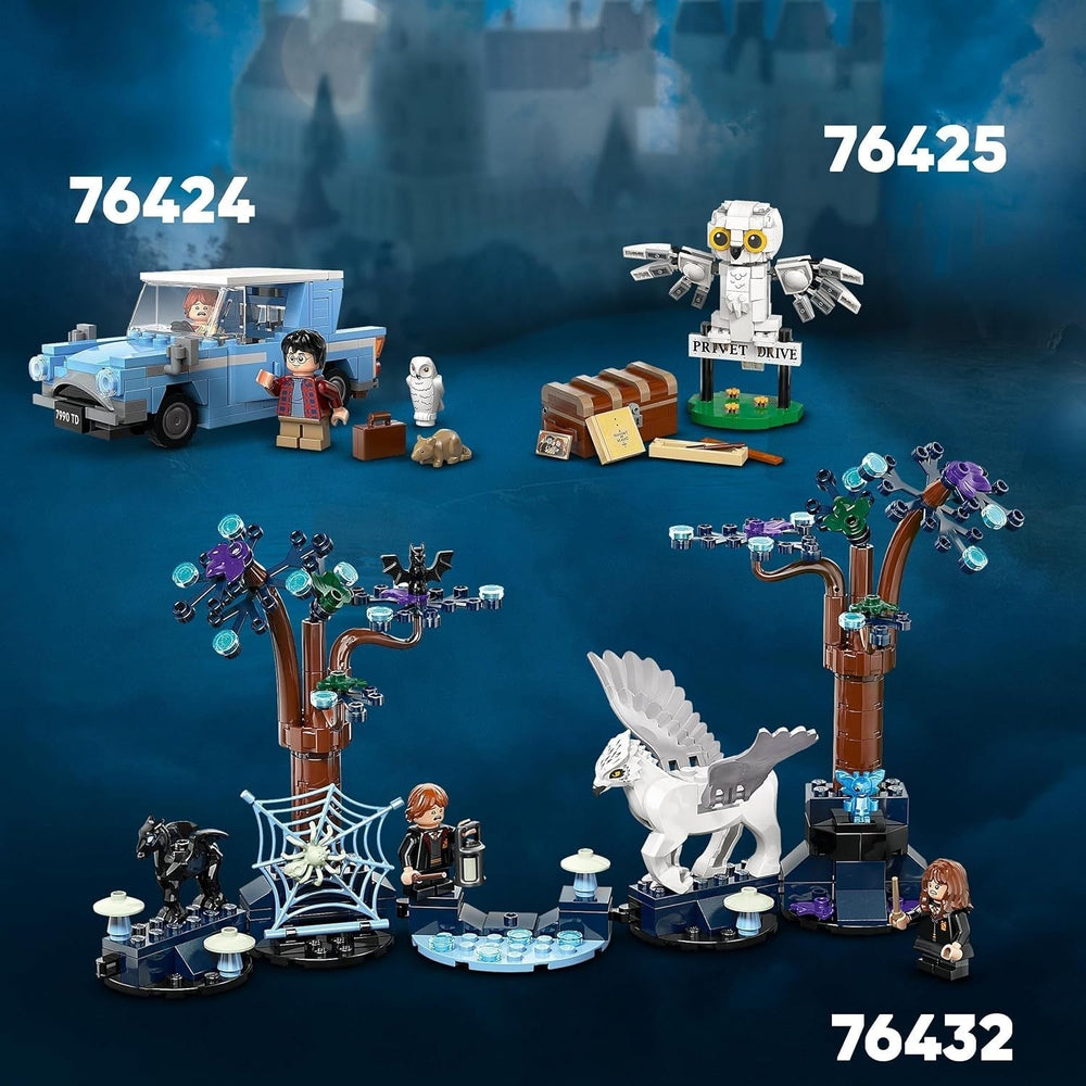LEGO Harry Potter Hedwig in Privet Drive 4 Children's toy owl set, buildable animal figure with Hogwarts suitcase, small gift for boys, girls and all fans from 7 years old 76425 Building sets Besuche den LEGO-Store