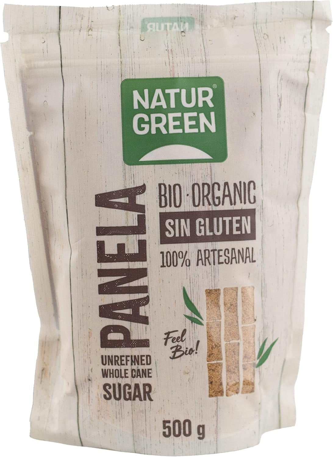 - Organic Crystallised Panel, Pure Sugar, Ecological Sweetener, Natural Sugarcane Juice - 500G, Pack of 12 Sweeteners Naty Shop Default Title