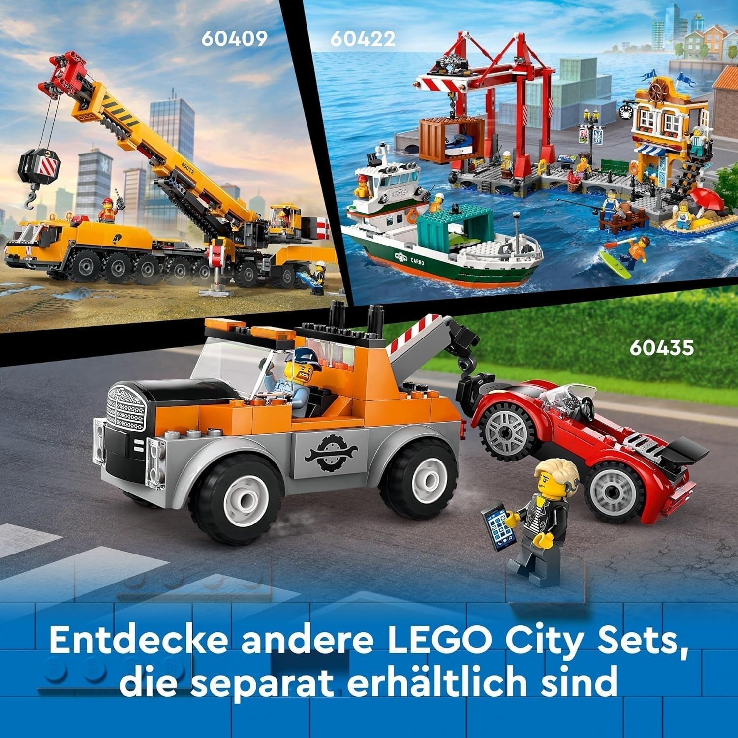 LEGO City Crawler Excavator, toy excavator for children from 8 years old, construction toy with excavator model, buildable truck with accessories and 3 minifigures 60420 Construction sets Besuche den LEGO-Store