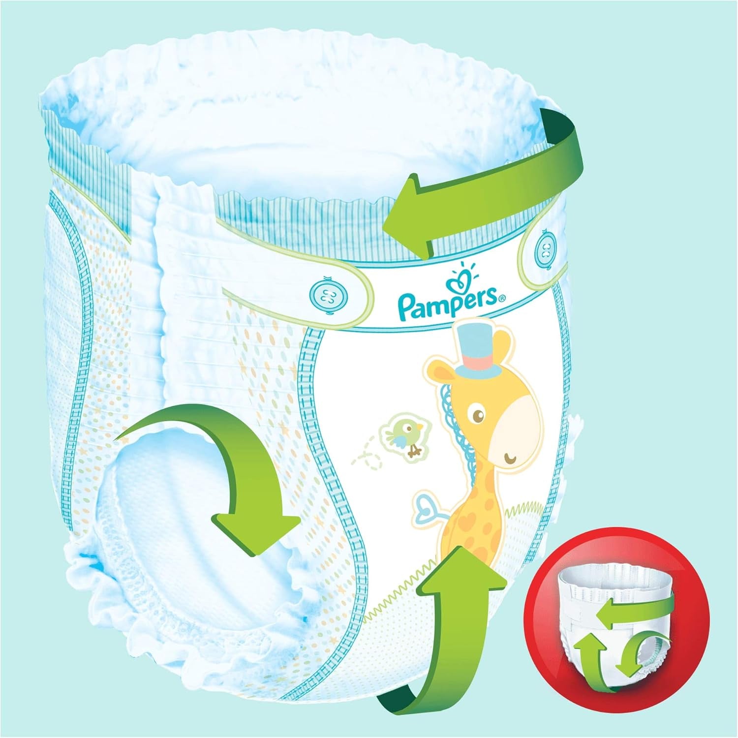 Pampers (Old Version), Panties, Size 4, 9kg-15kg, Three Pack (1 x 88 Diapers)