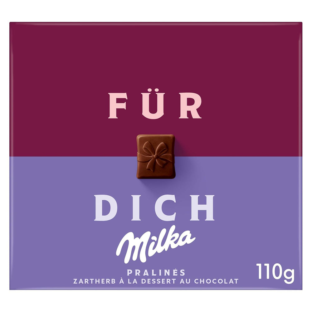 Praline Milka For You – Alpine milk chocolate with fine cocoa cream filling – 10 x 110g