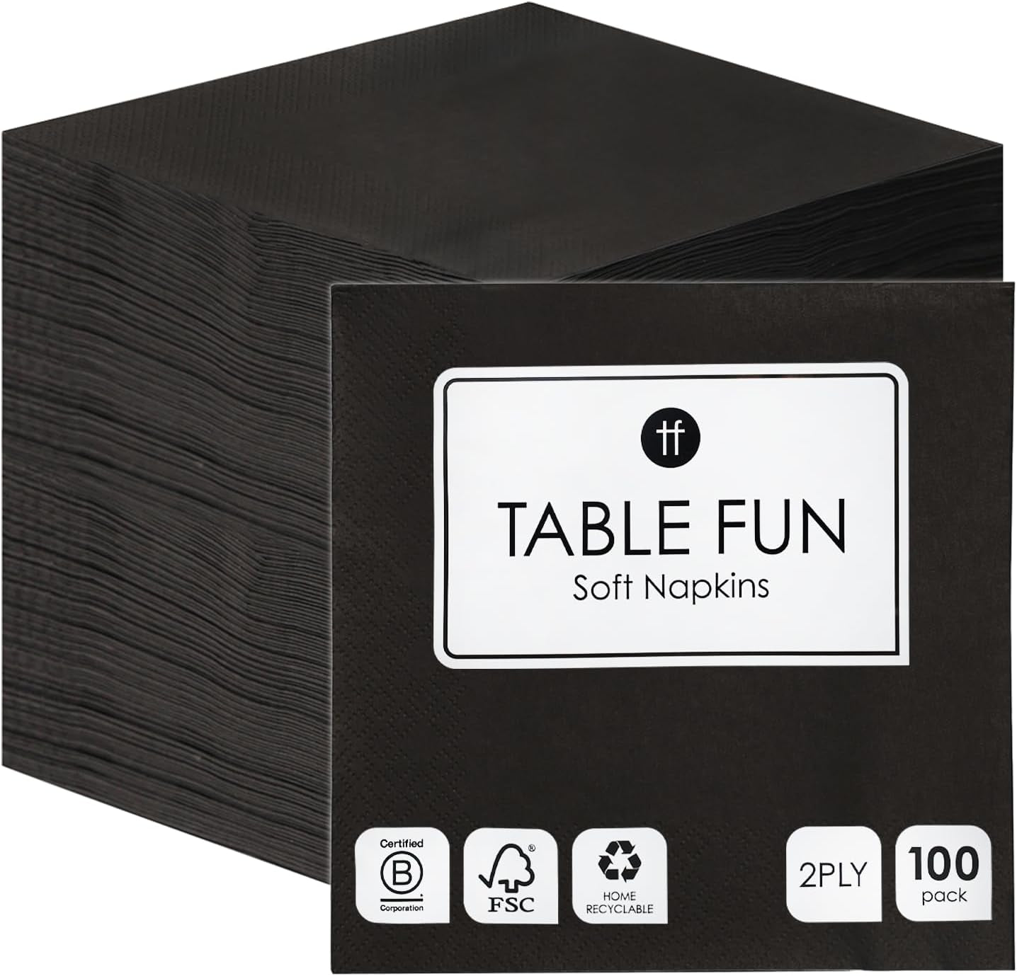 Table Kind 100 șervețele albe moi în pachet vrac, șervețele de înaltă calitate pentru petreceri, catering și uz zilnic, FSC, sustenabile și reciclabile, fabricate în UE | 2Ply | 33Cm