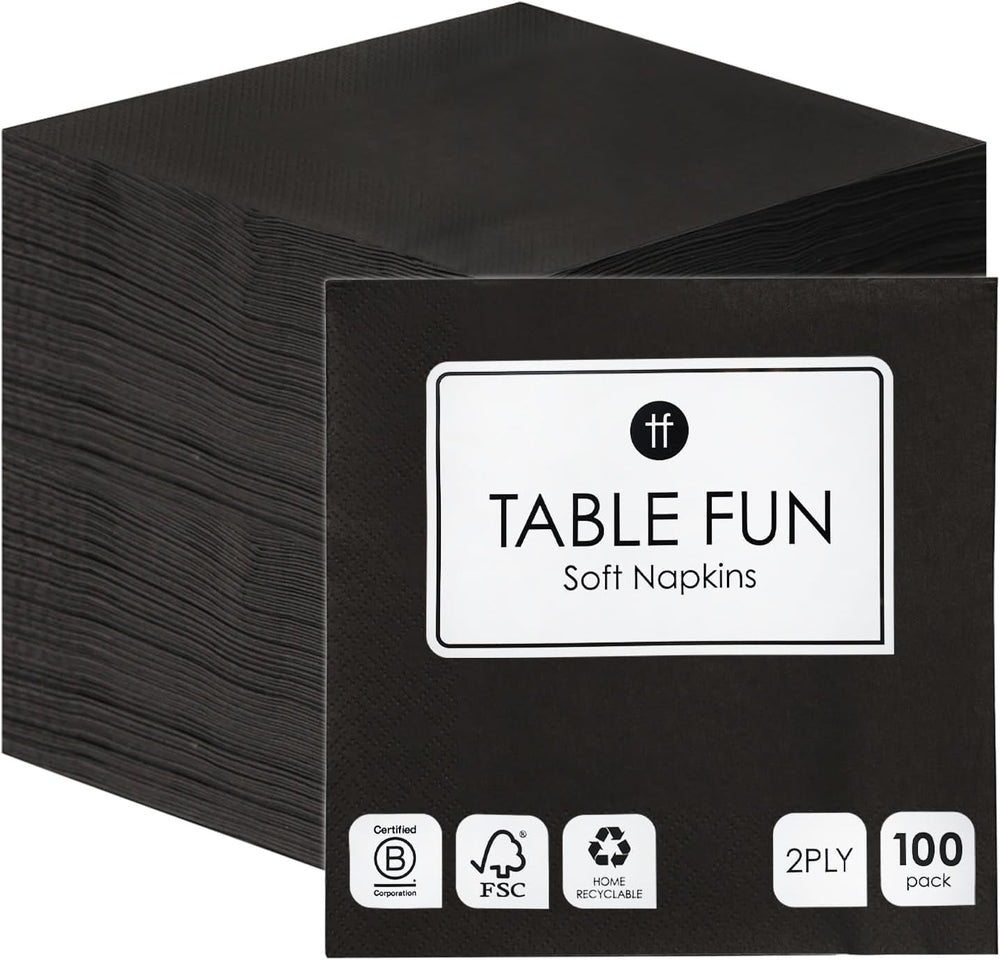 Table Kind 100 șervețele albe moi în pachet vrac, șervețele de înaltă calitate pentru petreceri, catering și uz zilnic, FSC, sustenabile și reciclabile, fabricate în UE | 2Ply | 33Cm