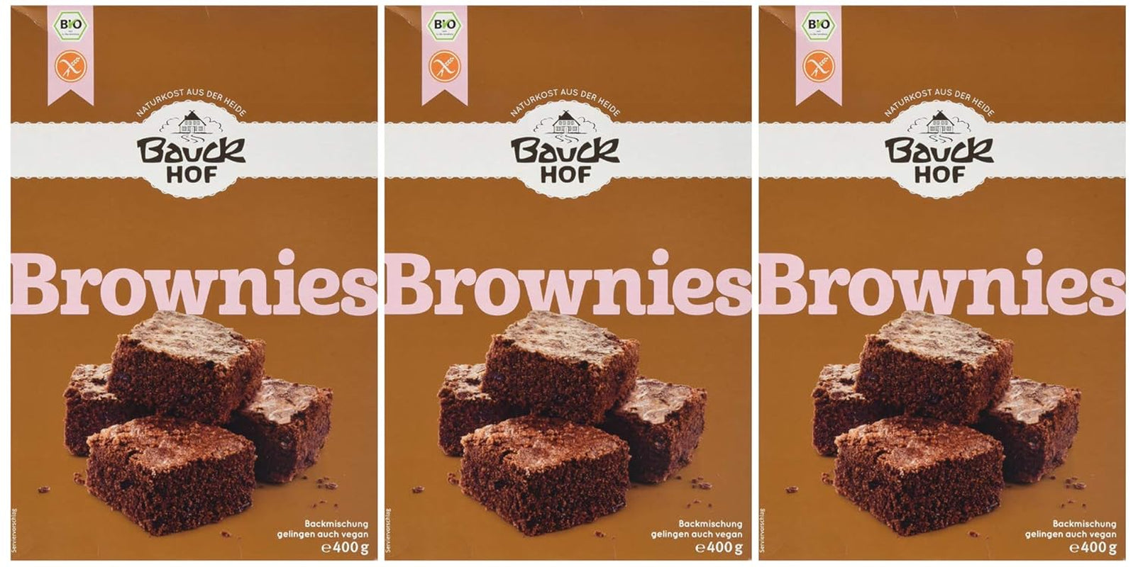 Brownies Gluten-free, 3Er Pack (3 X 400 G) - Bio Naty Shop