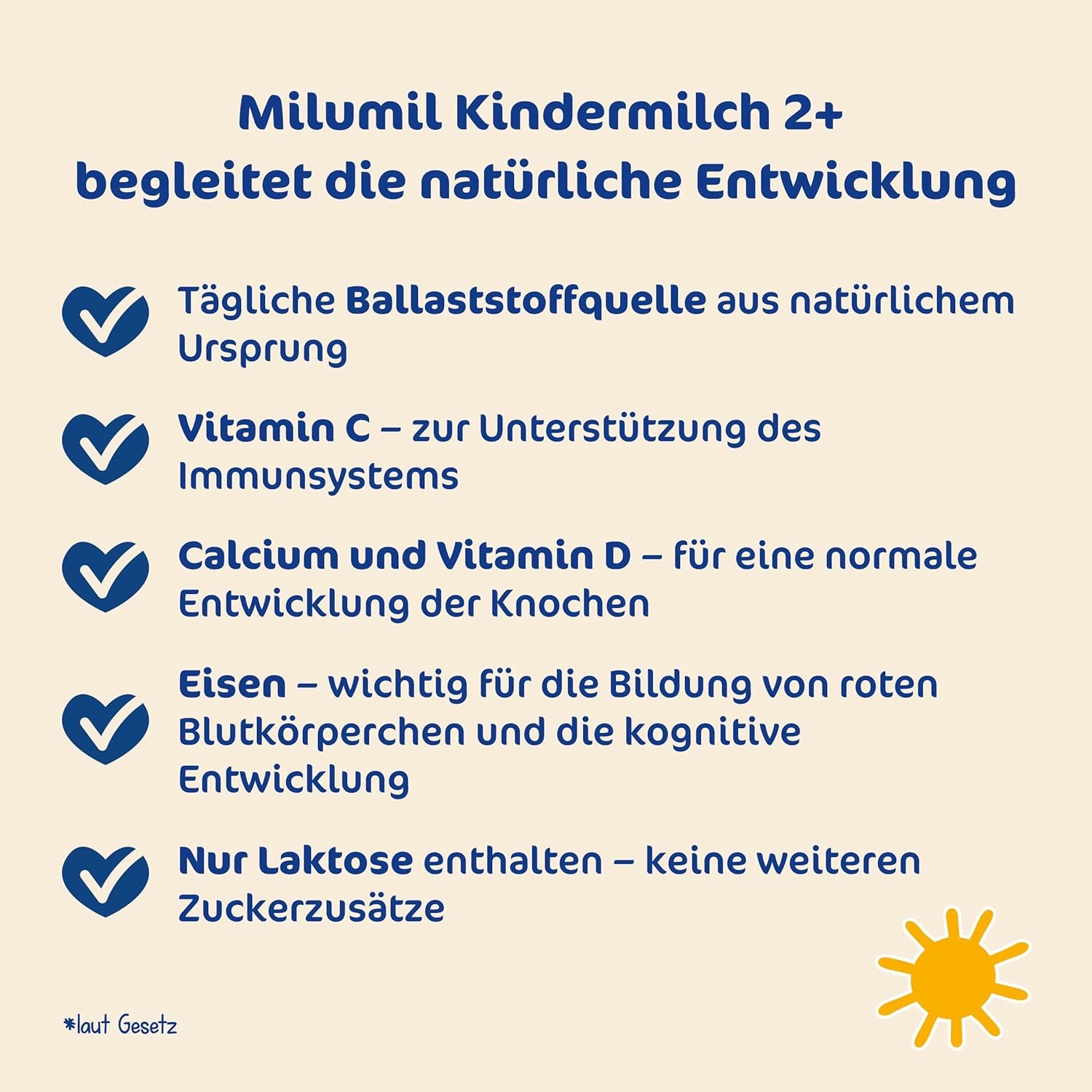 Milupa Milumil Growth milk 2+ - From 1 year - For small children in the growth phase - 5 x 550 g