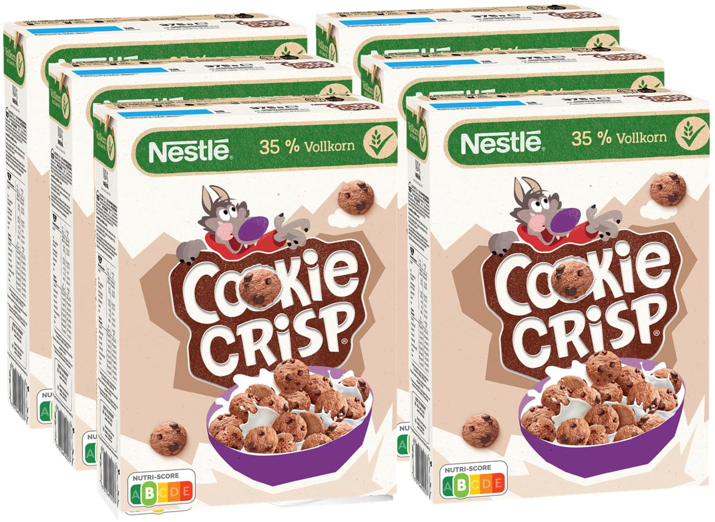 Nestlé Cookie Crisp (+20%), Whole Grain Breakfast Biscuit Cereal for Kids, Pack of 1 (1x450g)