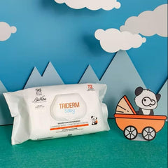 Bionike Triderm Baby Wet Wipes for Dry and Sensitive Skin Soothing and Firming Effect Protects and Moisturizes 72 Wipes