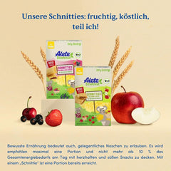 Alete Bio Schnitties whole grains and apples 6 X 22 grams Mother and Child Naty Shop