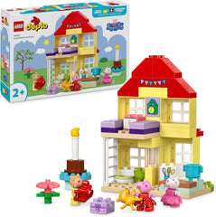 LEGO DUPLO Peppa's Birthday House: Creative 3-figure toy, build and rebuild toy house for 2-year-olds, boys and girls, promotes dexterity 10433 Building sets Besuche den LEGO-Store Default title