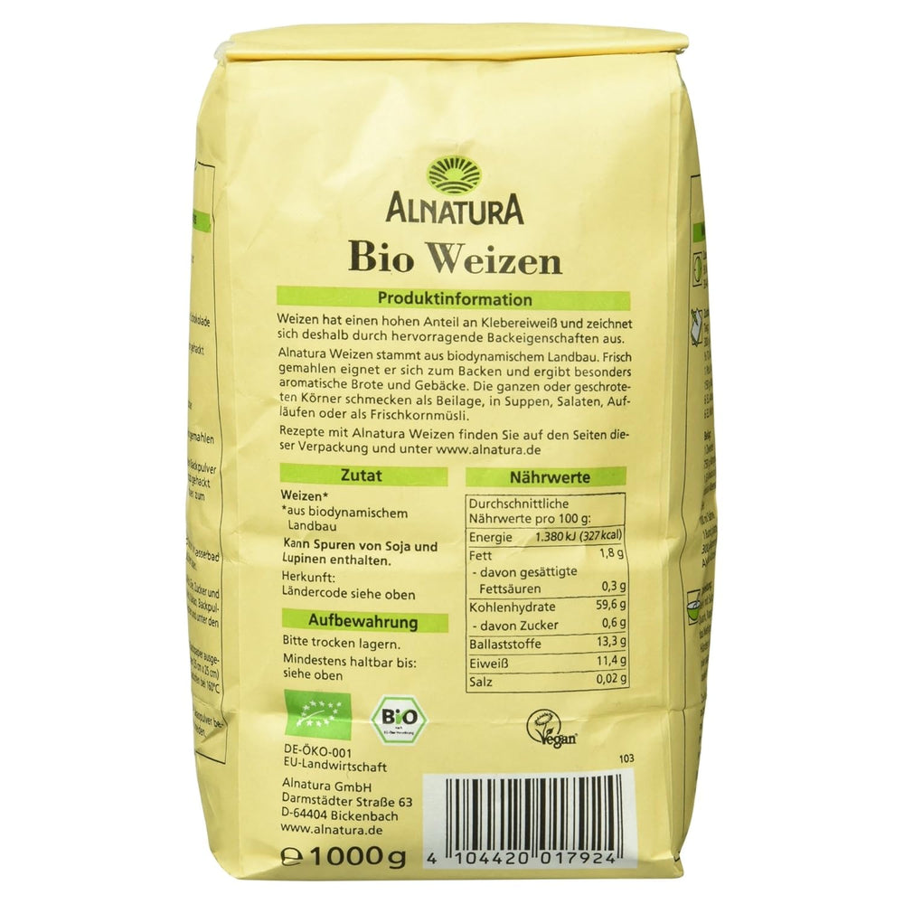 Organic wheat grains, 1 kg