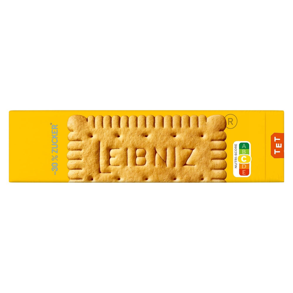 Biscuiți cu unt LEIBNIZ - 30% zahăr, 150 g, Biscuiți cu unt cu conținut redus de zahăr, Biscuiți crocanți autentici cu 52 de dinți (1 x 150 g)