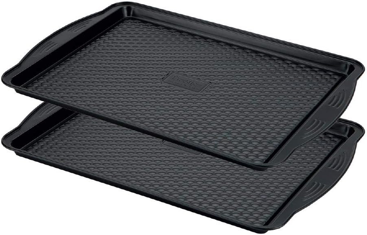 Prestige 48227 Aerolift Muffin Zinn, Carbon Steel, Schwarz Molds and baking trays Naty Shop 2 Teilig Bachblech Set