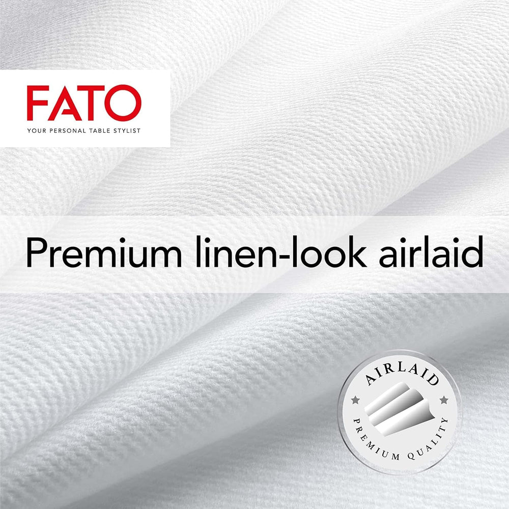 Fato - Șervețele din hârtie uscată, airlaid, efect pânză, pachet de 50 șervețele, dimensiune 40X40 pliate în 4, culoare negru