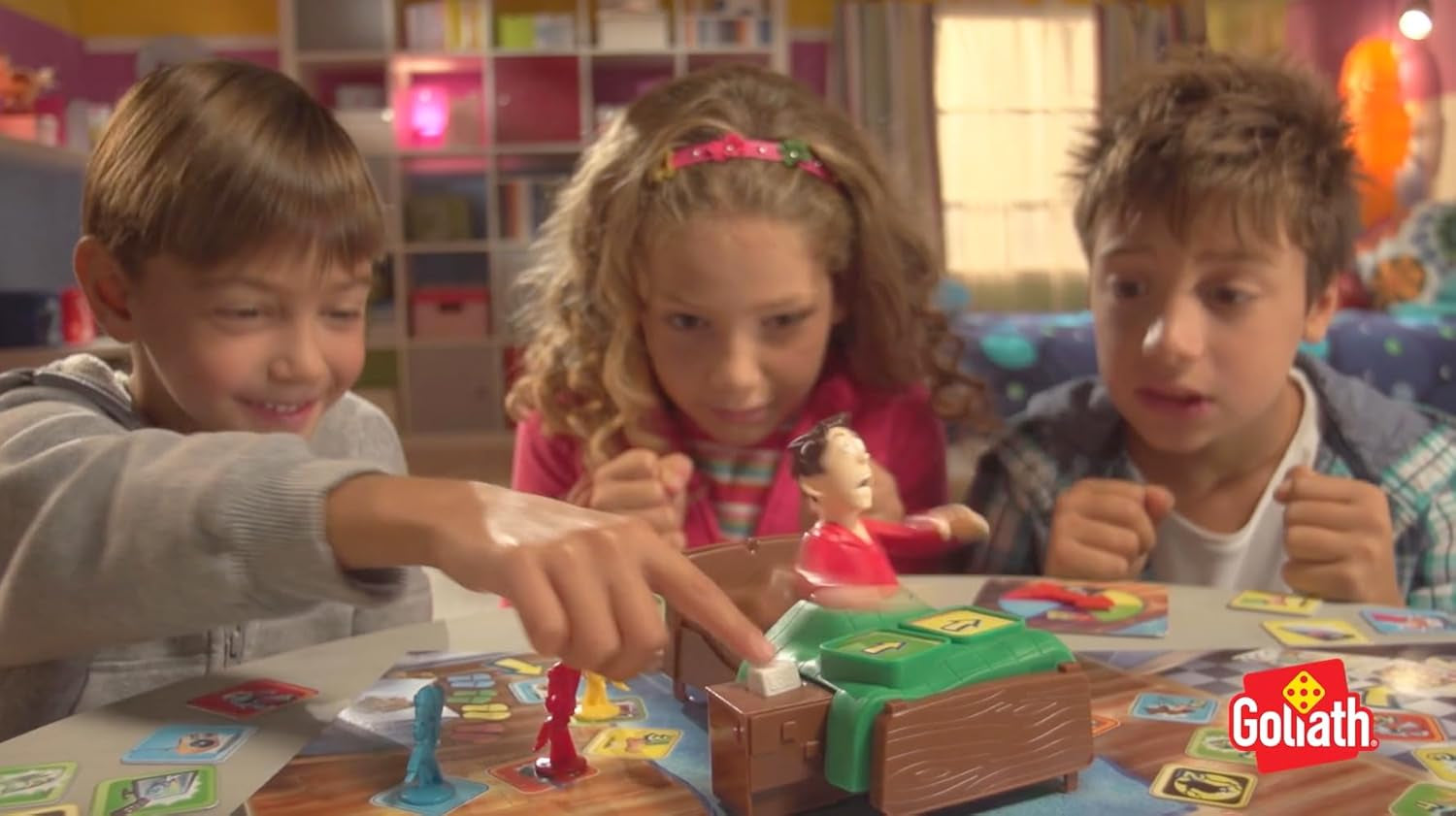 Goliath - LASĂ-L PE TATA SĂ DORMĂ - Joc pentru copii de la 5 ani în sus, 2 până la 4 jucători - Joc de petrecere distractiv și captivant pentru băieți și fete, cu instrucțiuni clare, Albastru