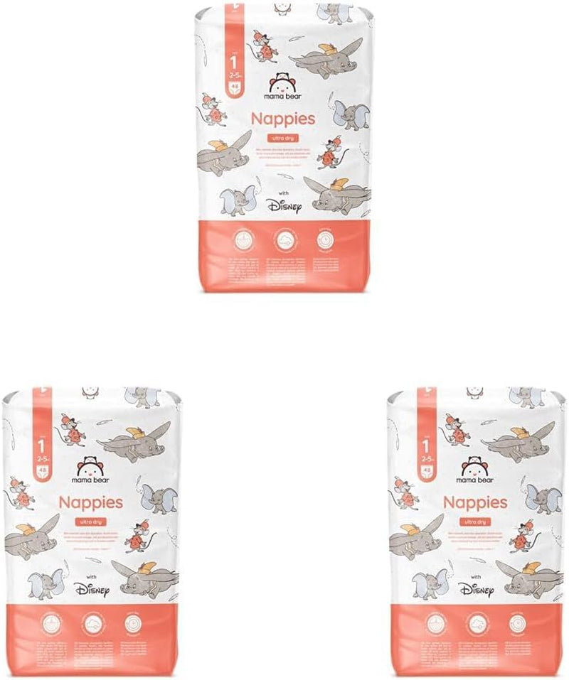 Marcă Amazon: Scutece Mama Bear Disney Ultra Dry, mărimea 3 (4-9 kg) - Cutie lunară, alb, 172 bucăți (2 pachete a câte 86)