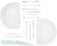 Set de decorațiuni Städter 171350 din marțipan, 15 piese, plastic, 27 x 17 x 3 cm, alb