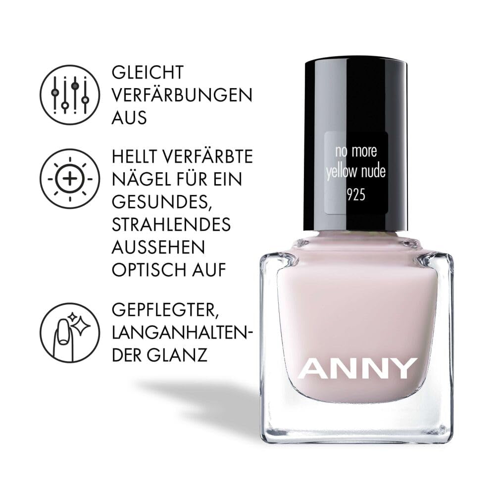 ANNY No More Yellow Nude - Oja specială pentru iluminare optică și un aspect sănătos - 15 ml