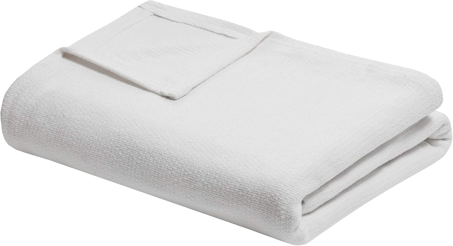 Madison Park Freshspun Wicker Cotton Blanket Twin Gray Beds and Blankets Madison Park Cream Color Twin