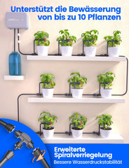 WiFi Automatic Indoor Watering System - Smart Drip Irrigation System with App Control, Watering Computer for 10 Houseplants, Holiday Watering and Plant Watering (Grey)