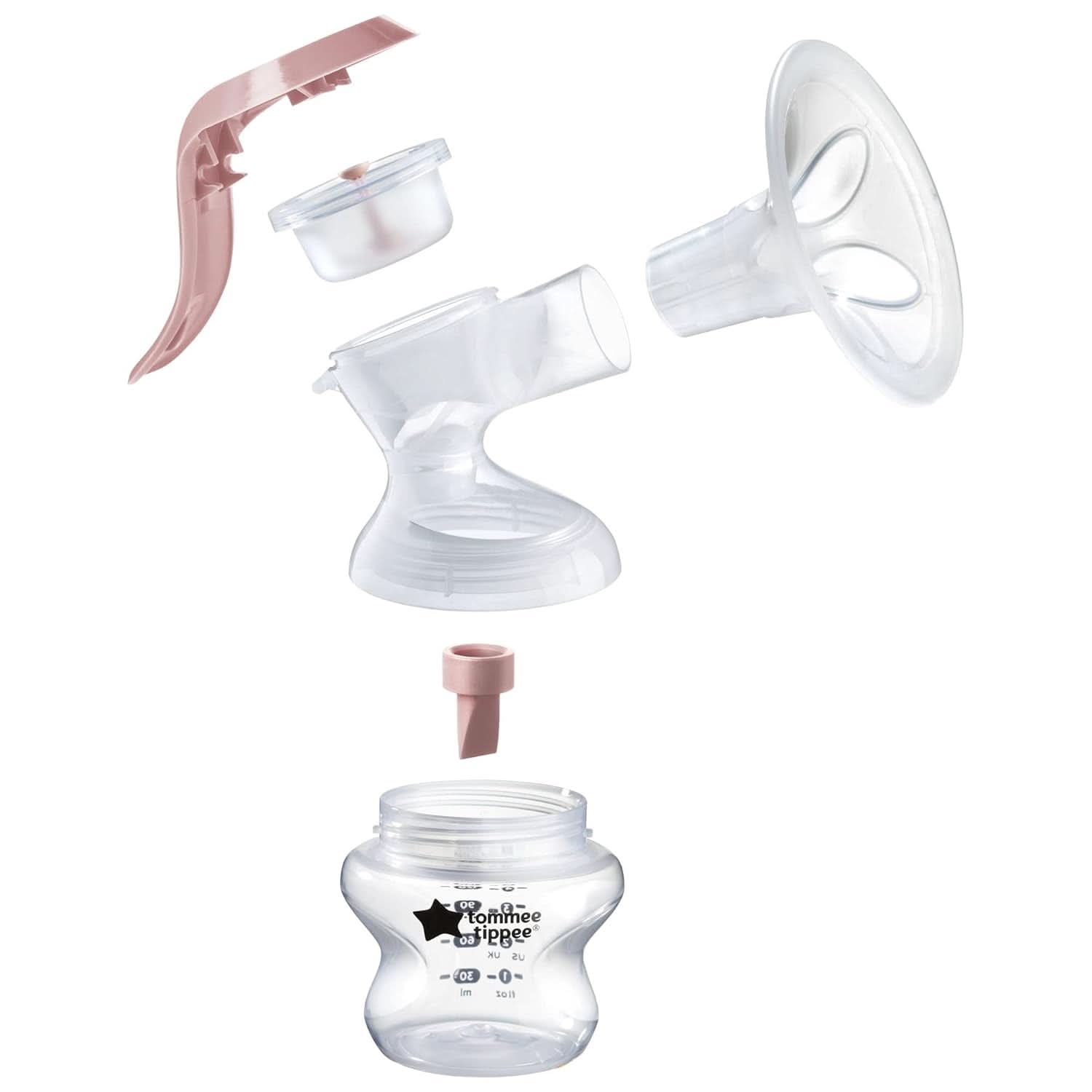 Tommee Tippee Made for Me Manuelle Einzel-Milchpumpe, Starke Saugkraft, Ergonomischer Griff, Tragbare Und Leise Milchpumpe, Samt Babyflasche Accessories Food and Breastfeeding Bebe Naty Shop