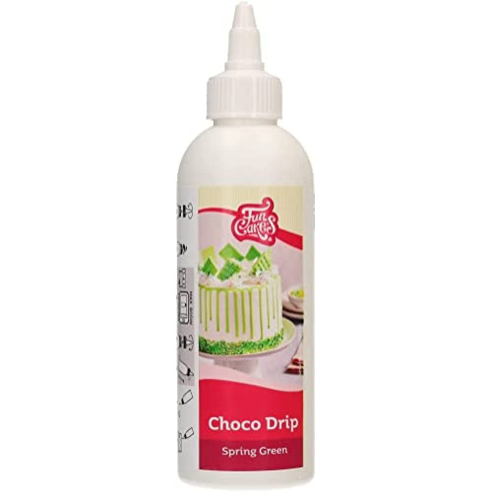 Funcakes Choco Drip Spring Green (Grün): Köstlicher Geschmack, Einfach Zu Verwenden, Perfekt Für Tropfkuchen, Drip Geschmack Nach Schokolade. Wiederverschließbare Packung 180 G. Amestec pentru copt si gatit Naty Shop Default Title