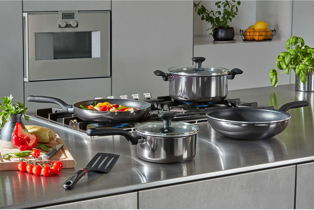 Tefal D52606 Resist, acoperire antiaderentă din titan Oale si Tigai Naty Shop