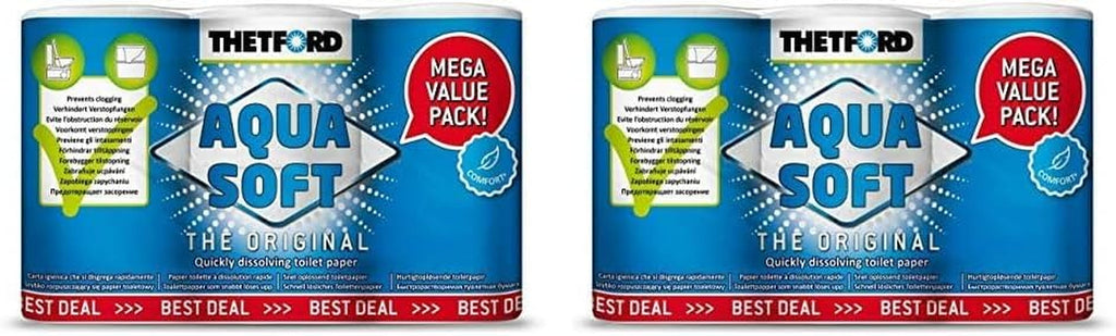 Hârtie igienică Aqua Soft Hârtie igienică pentru toalete mobile 4 role/butelii toalete de camping hârtie igienică pentru camping în aer liber