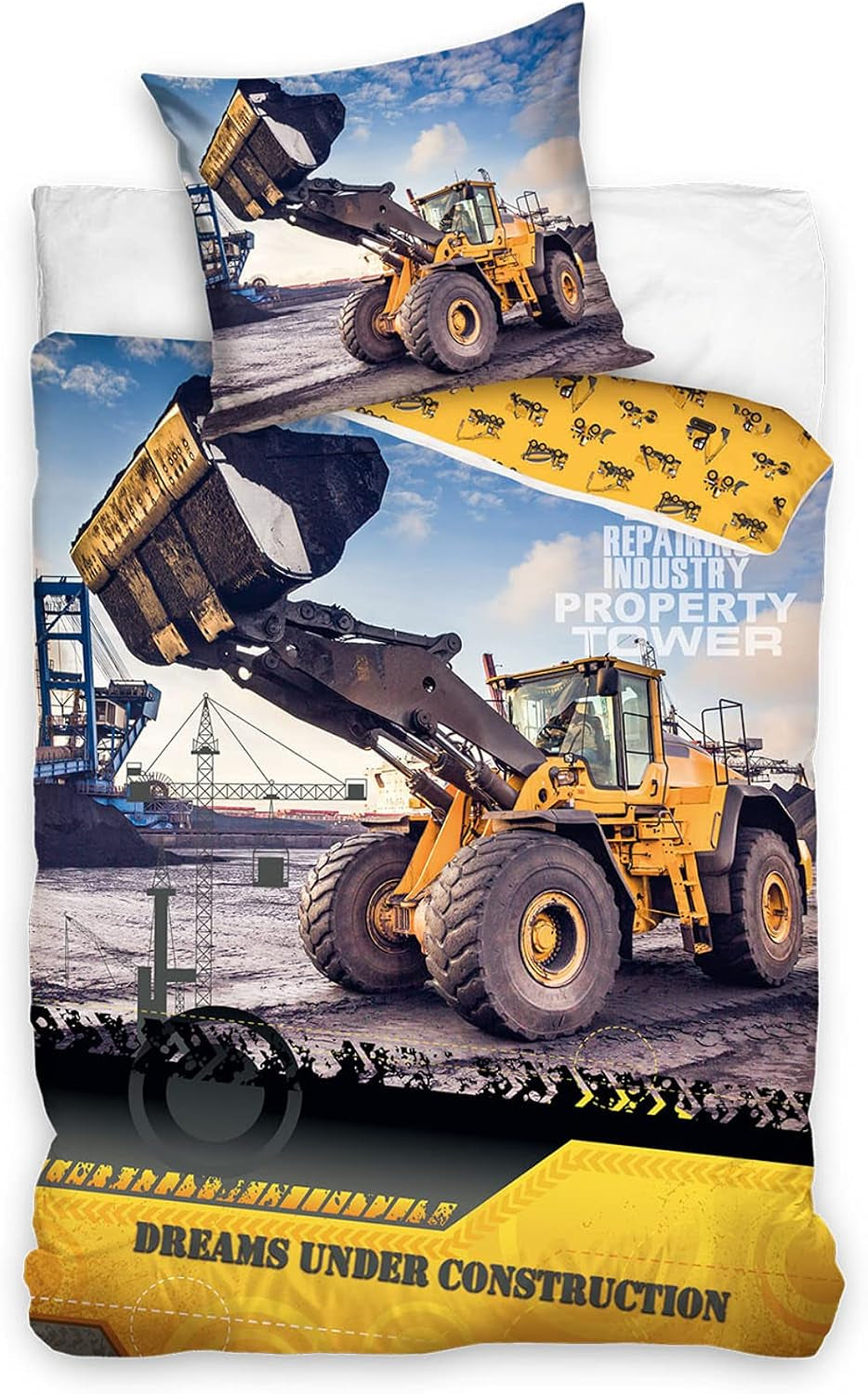 Children's bedding, excavator, cotton Bedding - children Naty Shop Default Title