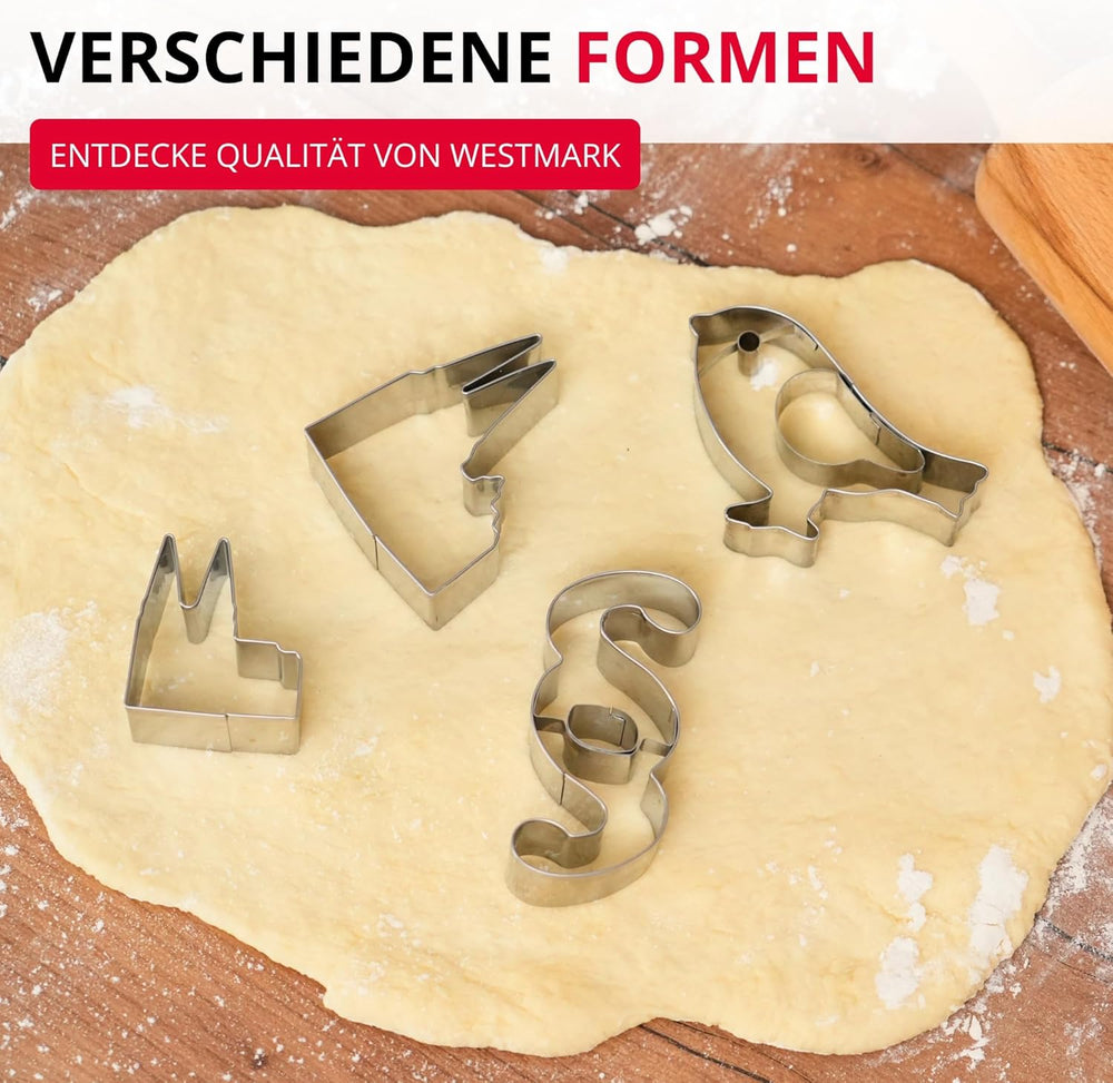 Formă de biscuiți Westmark Cologne Cathedral – Formă de biscuiți din oțel inoxidabil pentru fanii parfumului de Koln – Formă de biscuiți precisă pentru aluat, brânză, legume și decorațiuni de petrecere, 8 cm