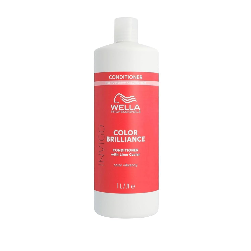 Wella Professionals Invigo Color Brilliance - Șampon, balsam și mască de protecție a culorii pentru păr fin și gros, colorat - cu vitamina E, antioxidanți și pH scăzut - netezire și hrănire Masca de par Naty Shop Balsam 1 litru