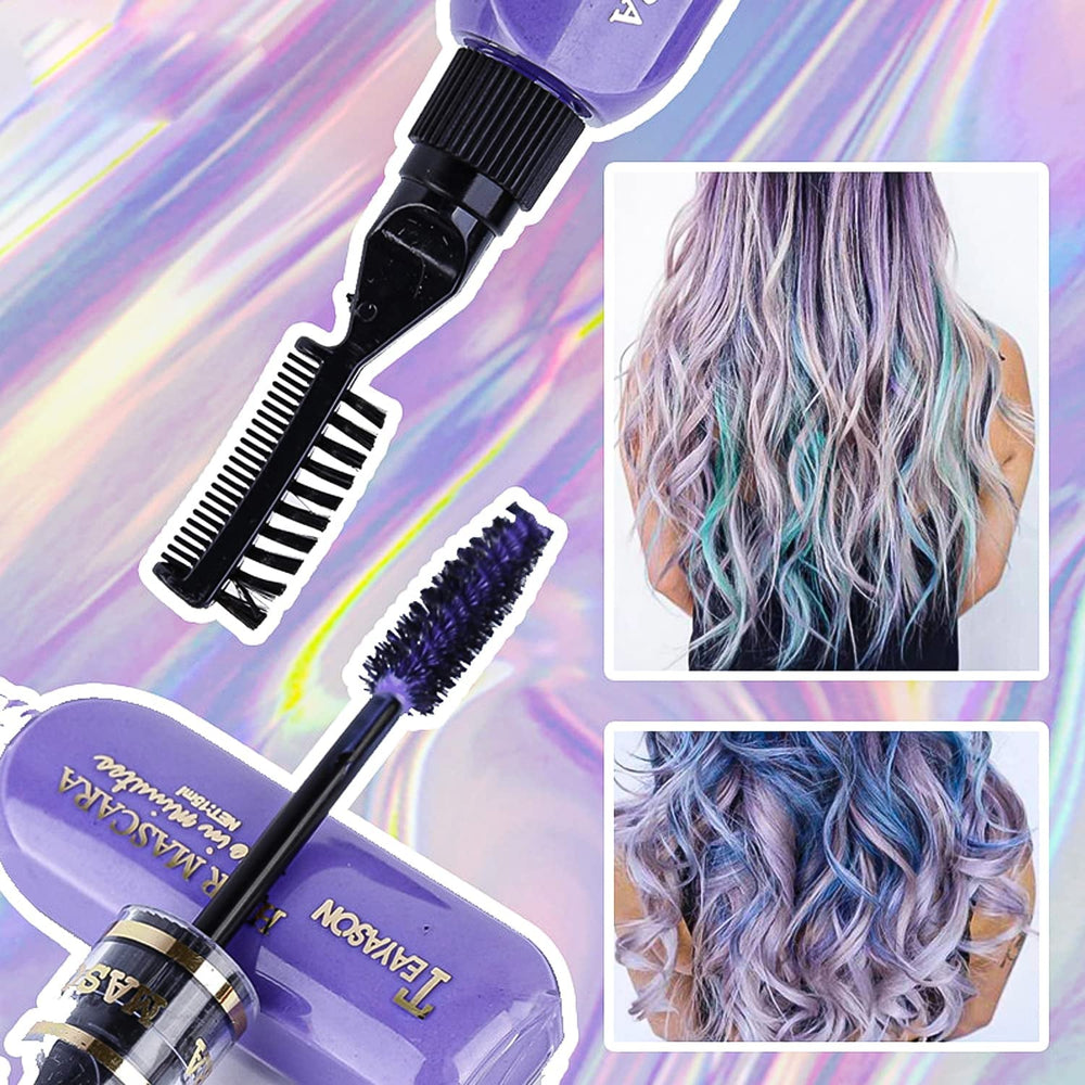 13 bucăți cretă de păr pieptene lavabil pentru fete, set temporar de mascara lavabil pentru copii, 13 culori vopsea de păr de Halloween, pentru carnaval, cosplay, petrecere, Crăciun Halloween birthday Vopsea pentru par Naty Shop