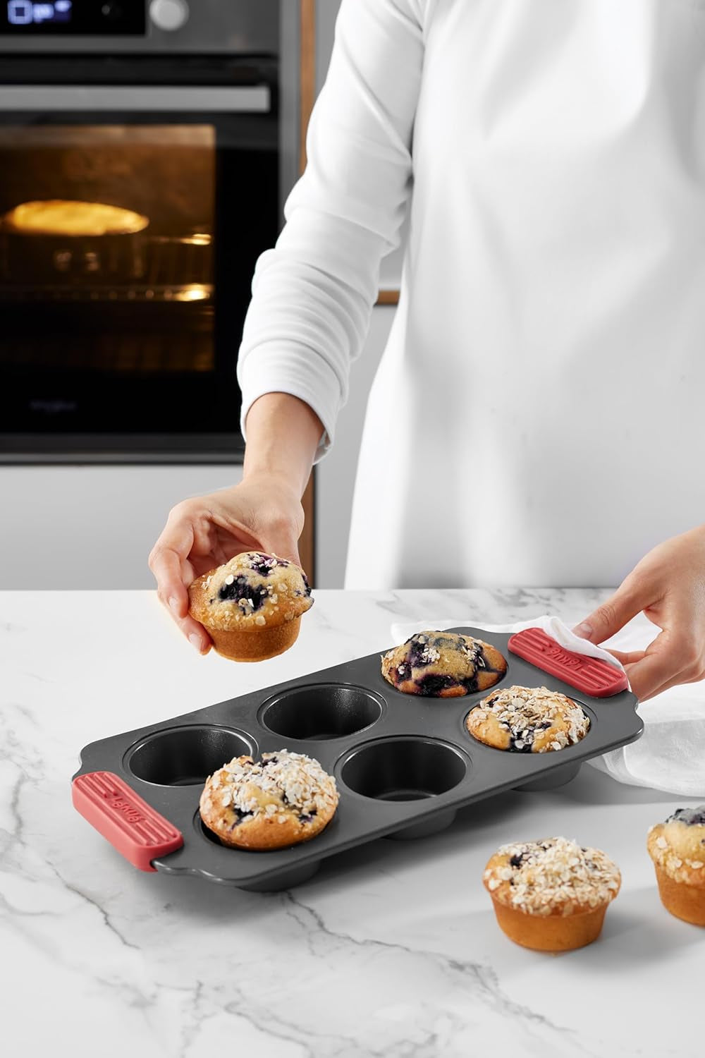 Lékué Muffin-Backform, Antihaftbeschichte, Metall, 6 Mulden Molds and baking trays Naty Shop