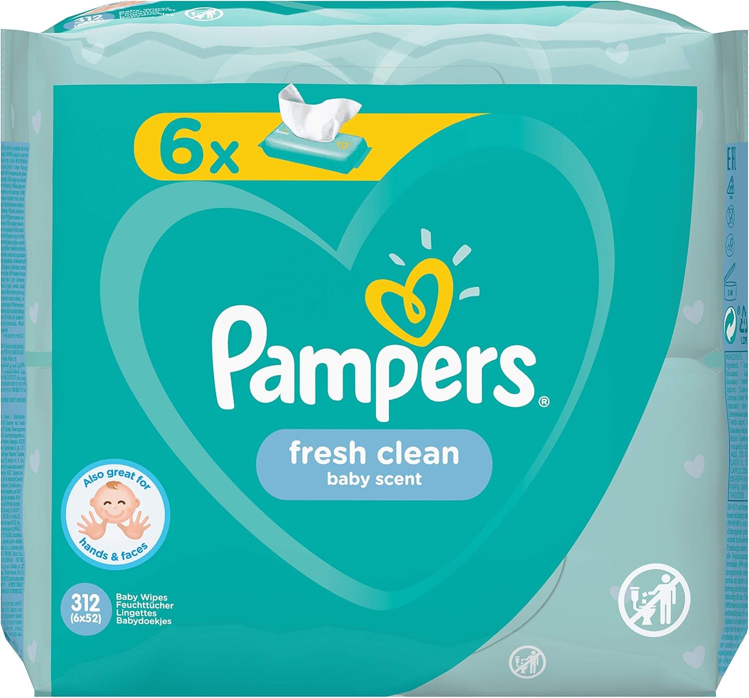 Pampers 81688049 Fresh Clean Baby Wipes, White
