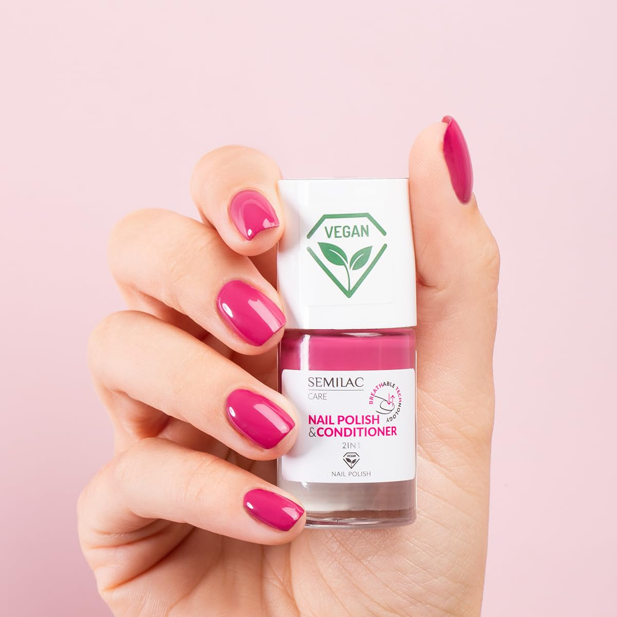 Semilac 030 Classic Nail Polish Semilac with conditioner 2 in 1 BREATHABLE TECHNOLOGY 7ml