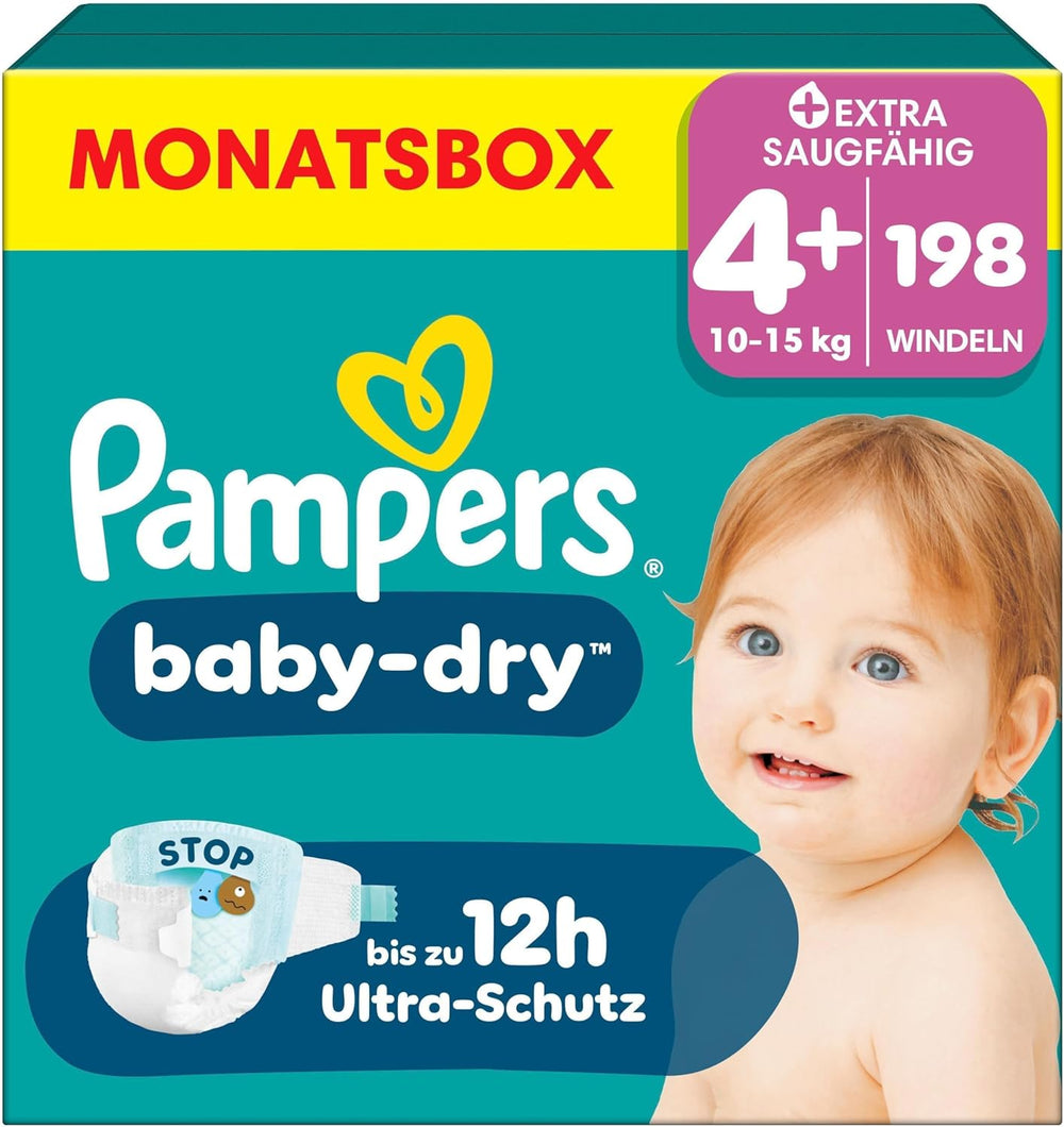 Pampers Baby-Dry Diapers Size 5, 174 Diapers, 11kg - 16kg, Up to 100% Leakage Protection and All Night Comfort