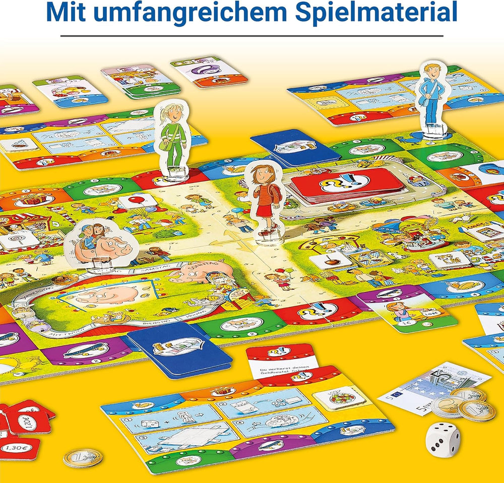 Ravensburger 24996 - All About Pocket Money - Play and Learn for Kids, Educational Game for 6-10 Year Olds, Learning through Play for 2-4 Players