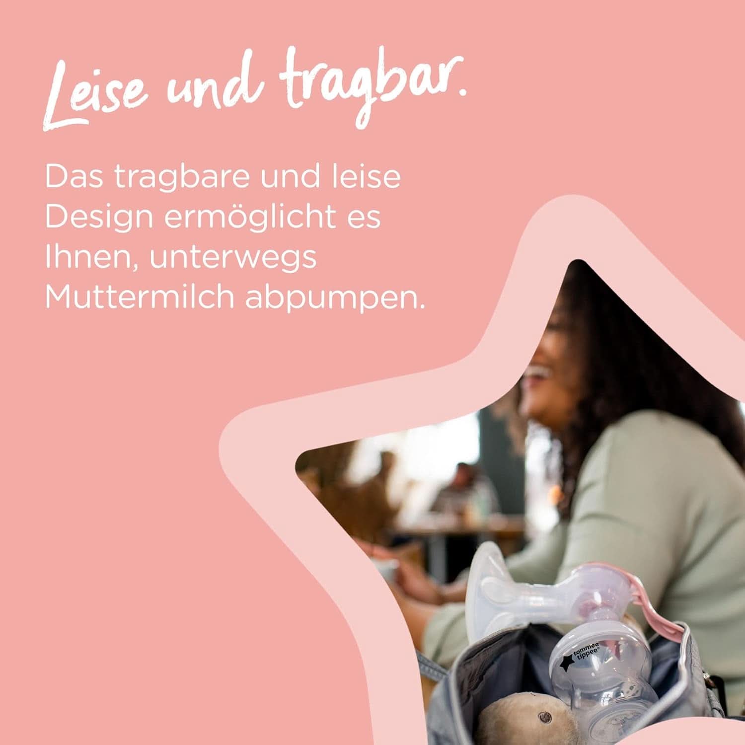 Tommee Tippee Made for Me Manuelle Einzel-Milchpumpe, Starke Saugkraft, Ergonomischer Griff, Tragbare Und Leise Milchpumpe, Samt Babyflasche Accessories Food and Breastfeeding Bebe Naty Shop