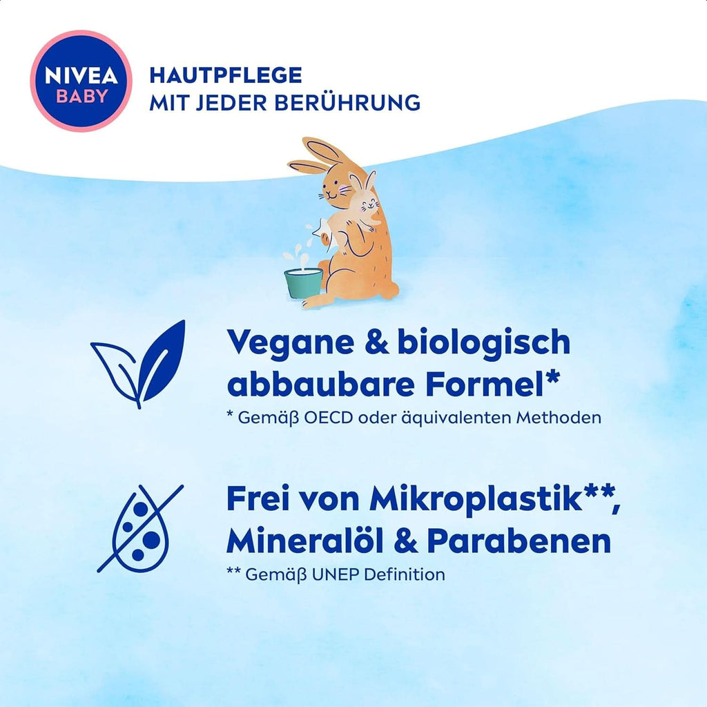 NIVEA Baby AQUA Feuchttücher, Baby Feuchttücher Zur Sanften Reinigung Empfindlicher Haut, Hypoallergene Und Parfümfreie Feuchttücher Für Babys Mit 99% Wasser (1 X 57 Stück) Servetele Umede Bebelusi Naty Shop