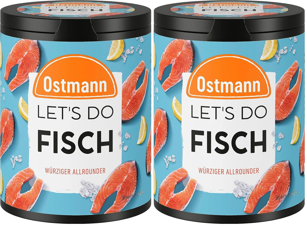 Ostmann Gewürze - Let's Do Fisch Allrounder | Gewürzsalz für Bratfisch, Flammlachs und Meeresfrüchte | Würziger Allrounder with Mustard, Lemon and Dill | 85 g in Metalldose recyclebar