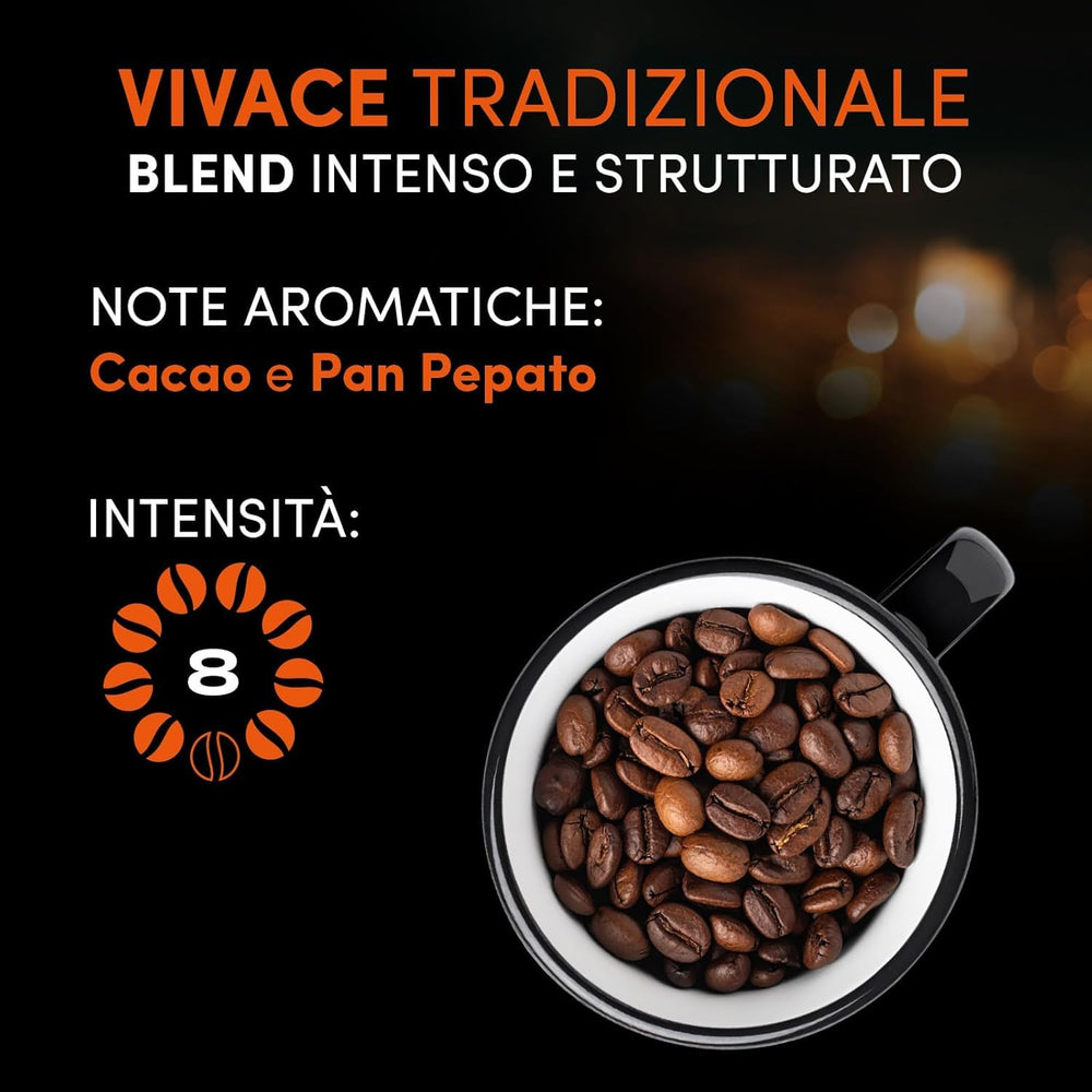 Pellini N.82 Vivace, Kaffeebohnen für Espresso 1 kg, Arabica- und Robusta-Mischung mit Kräftigem und Ausgewogenem Geschmack, Mittlere Röstung