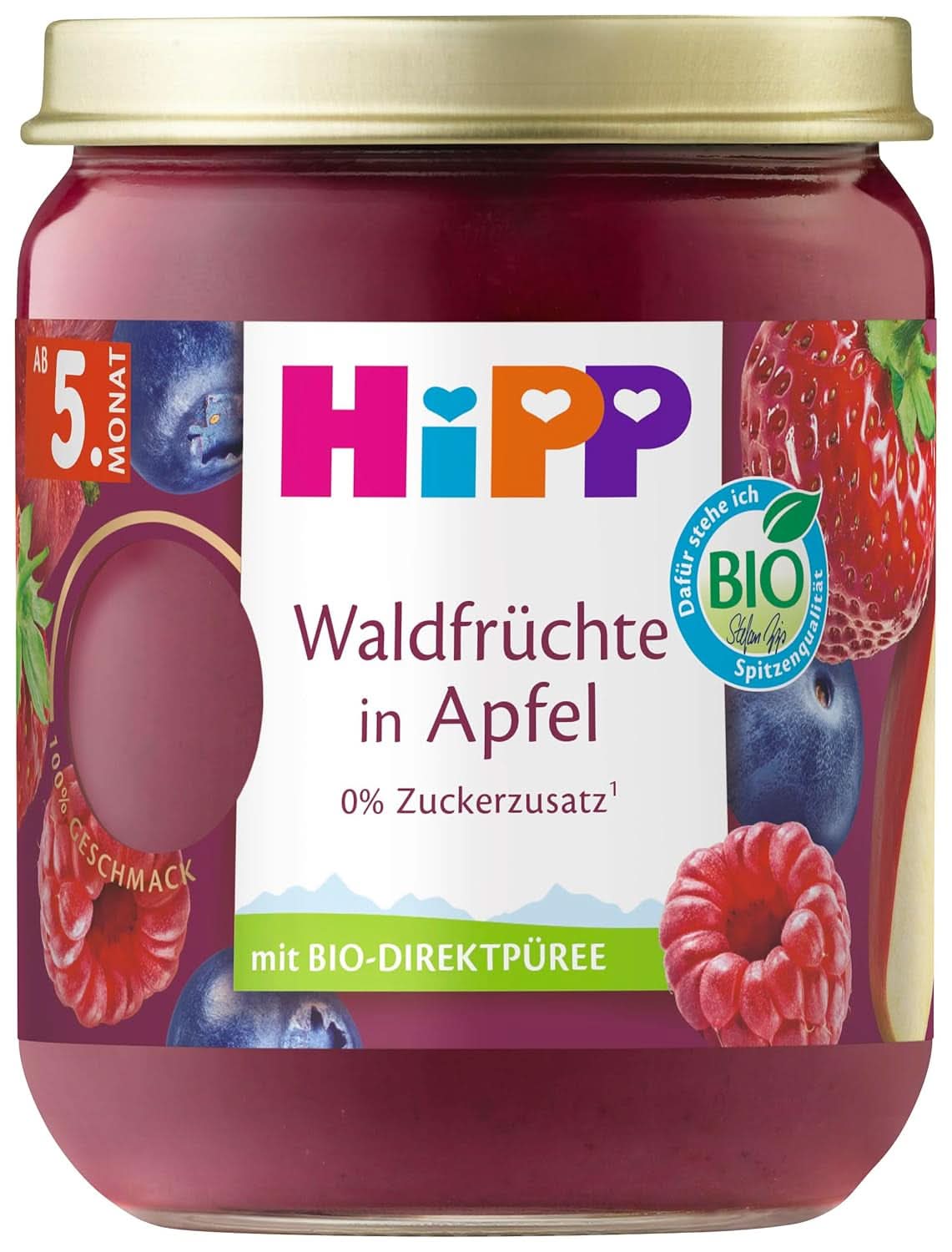 Hipp Organic Forest fruits in apples, 160G, pack of 6 (6X160 grams) Mother and Child Naty Shop